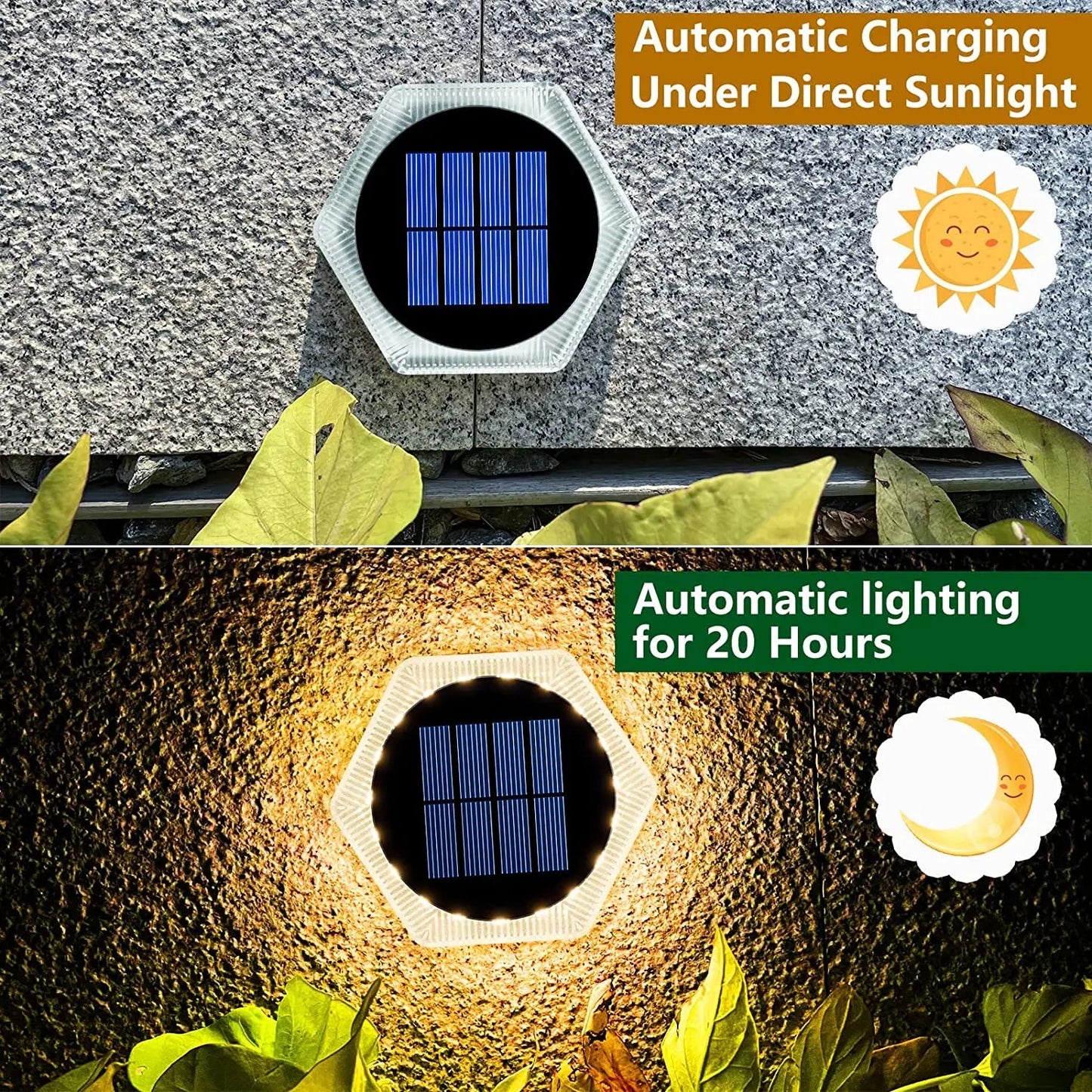 Solar Deck Path Lights – Waterproof IP68 LED Outdoor Lights - Carry Light