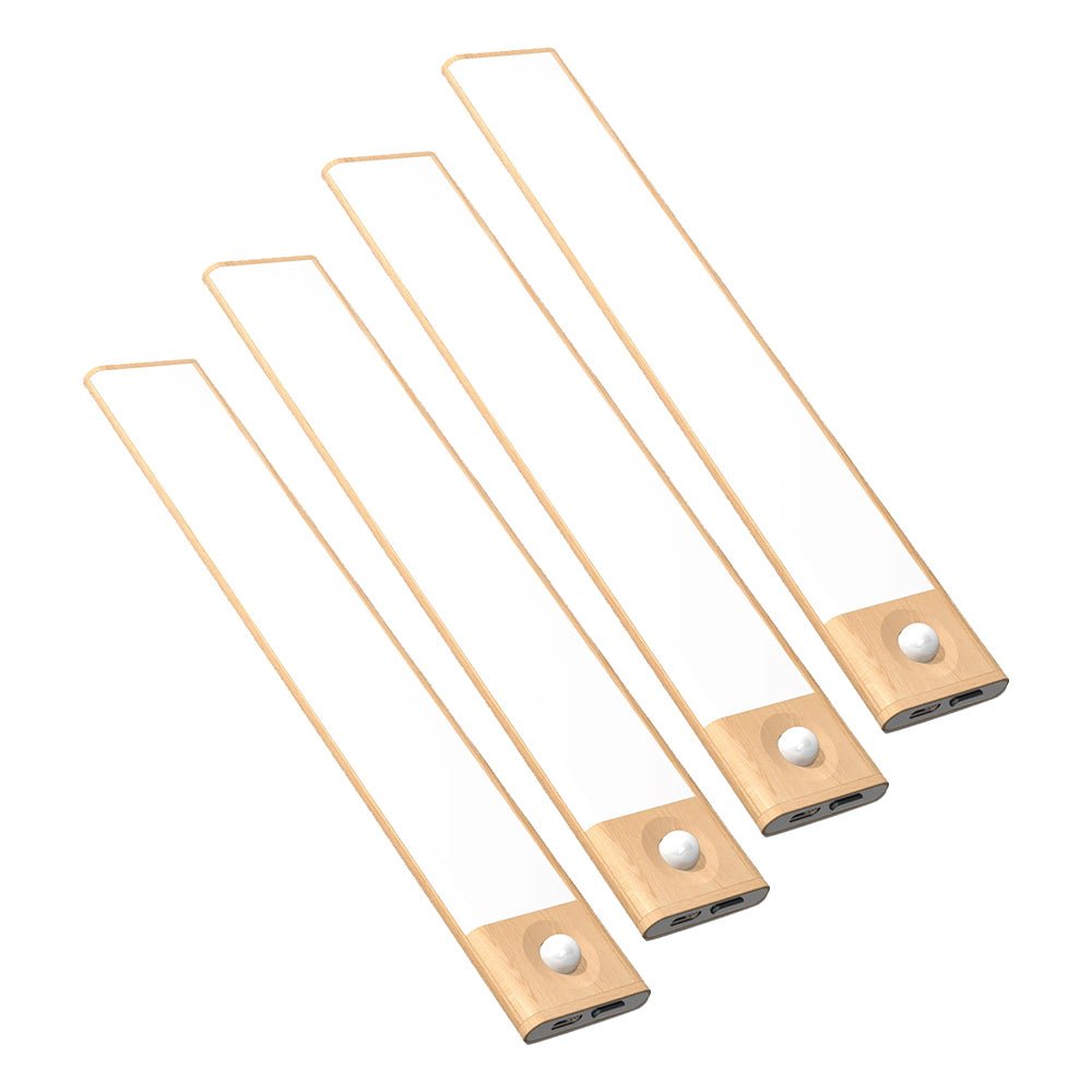 Set of 4 modern smart sensor LED strip lights with motion detection