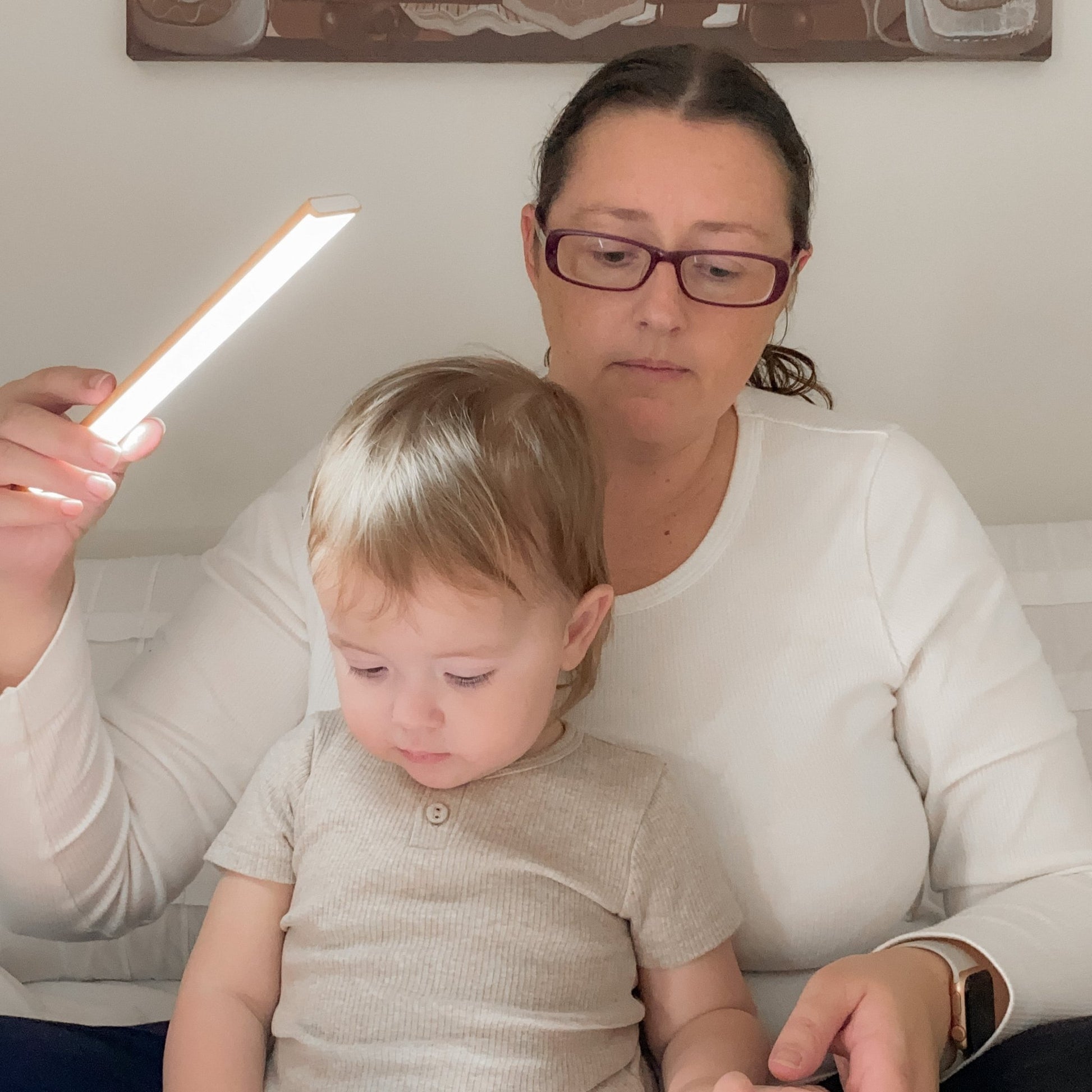 Rechargeable portable smart sensor strip light demonstration