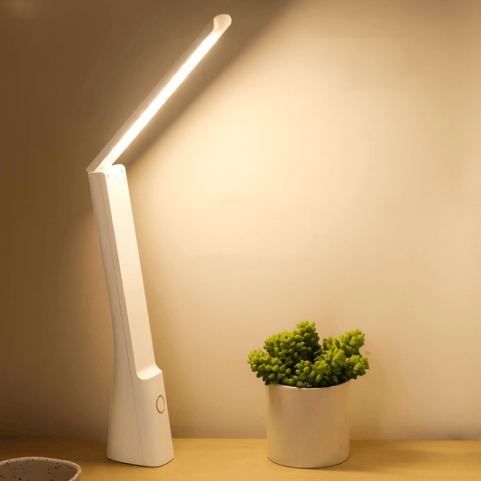 Foldable LED Desk Lamp – Rechargeable Touch Dimmable Study & Bedside Light - Carry Light