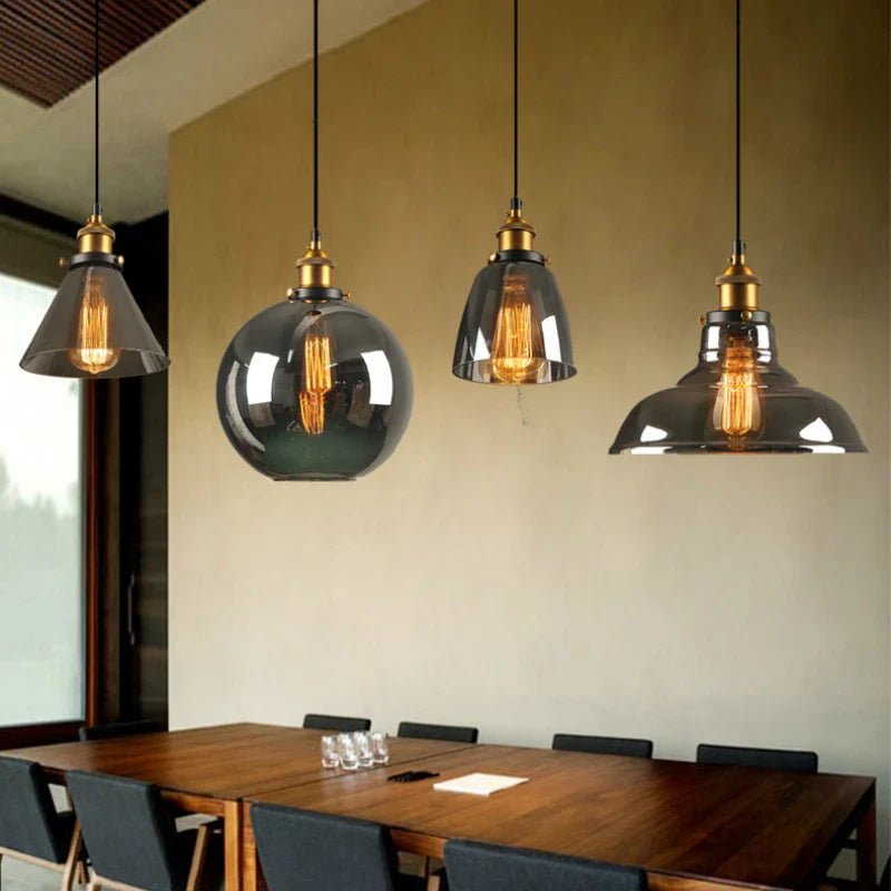 Sleak Transparent Glass and Metal Pendant Ceiling Lights - Carry Light