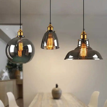 Sleak Transparent Glass and Metal Pendant Ceiling Lights - Carry Light