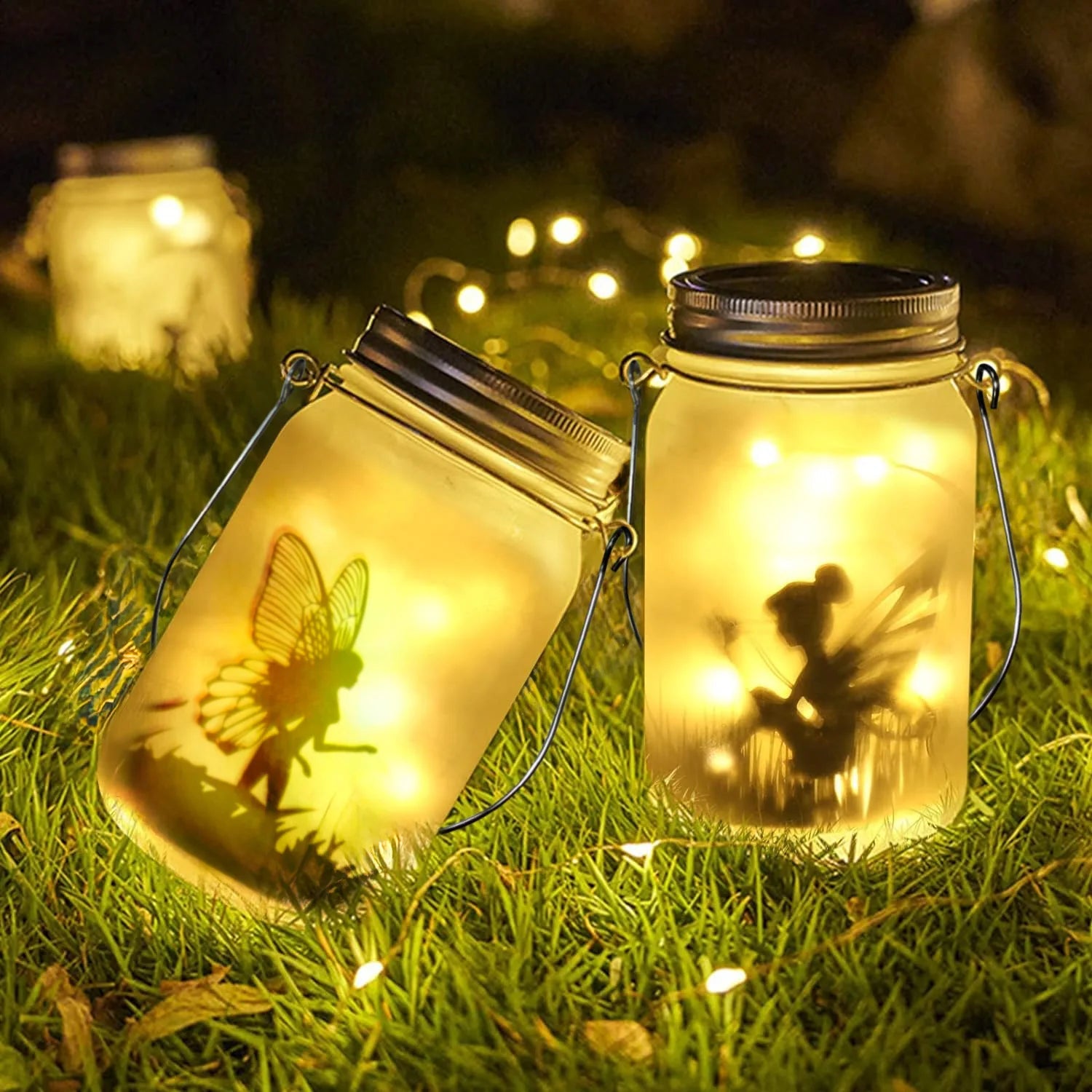 Solar "Fairies in a Jar" Outdoor Light - Carry Light
