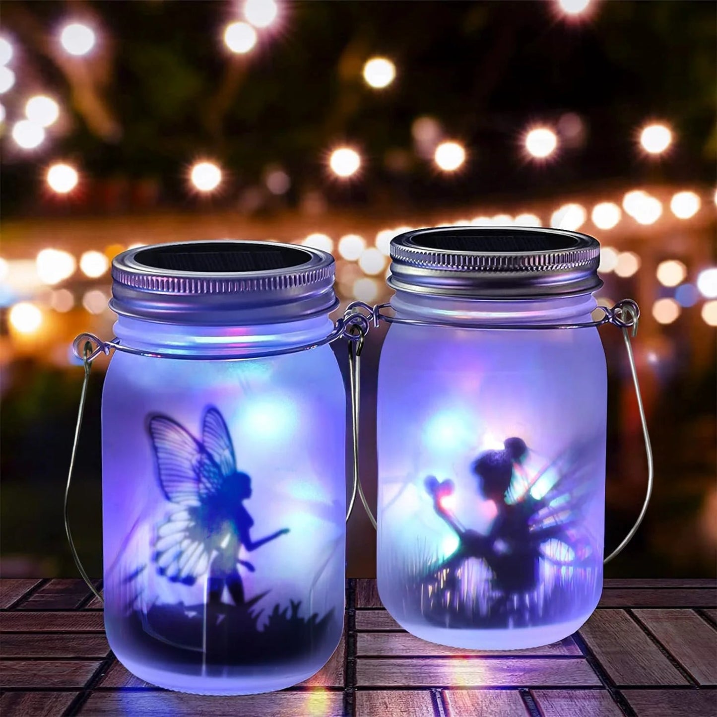 Solar "Fairies in a Jar" Outdoor Light - Carry Light