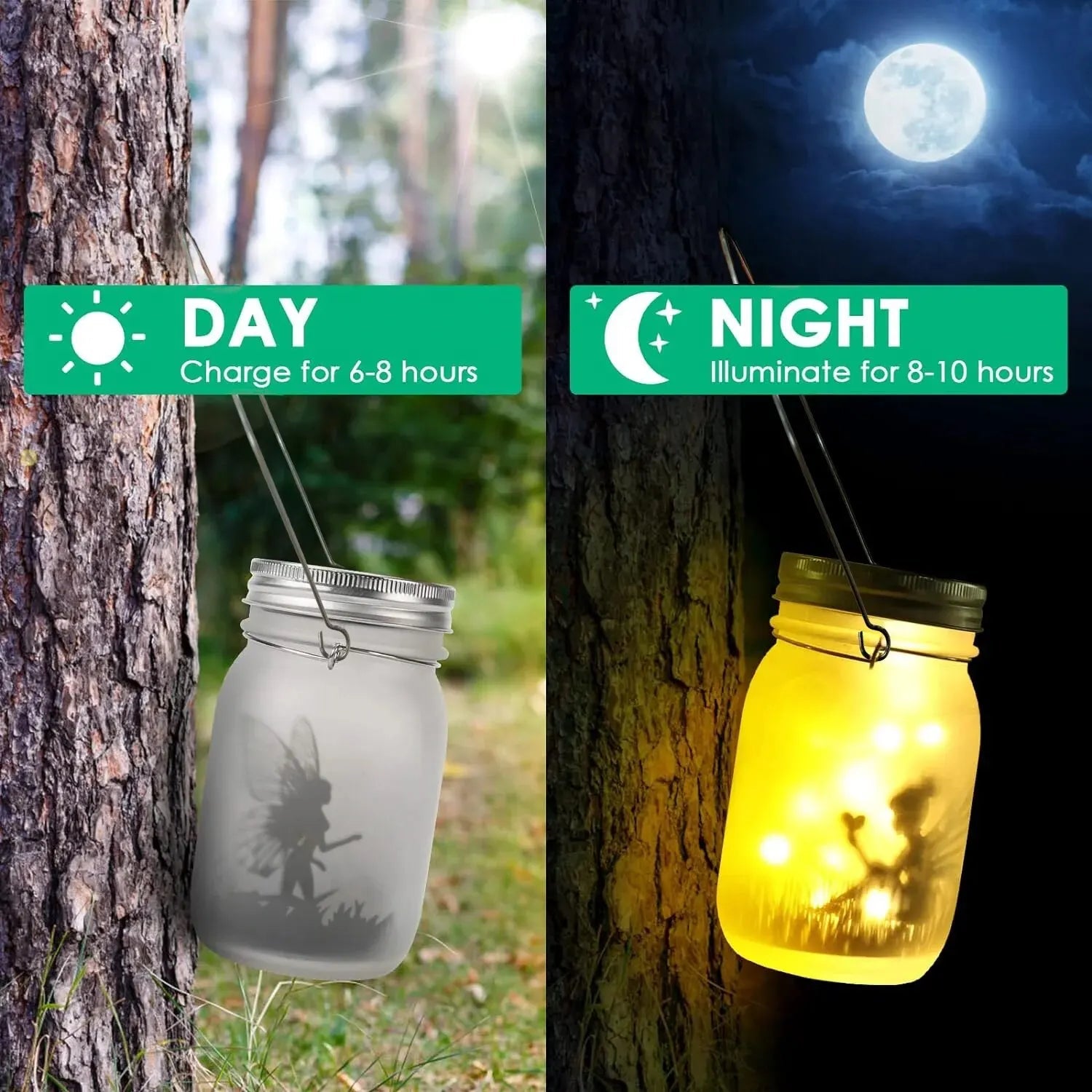 Solar "Fairies in a Jar" Outdoor Light - Carry Light