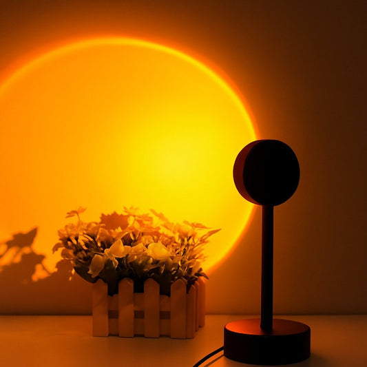 USB Sunset Lamp – LED Rainbow Neon Night Light, Sunset Projector for Home & Photography - Carry Light