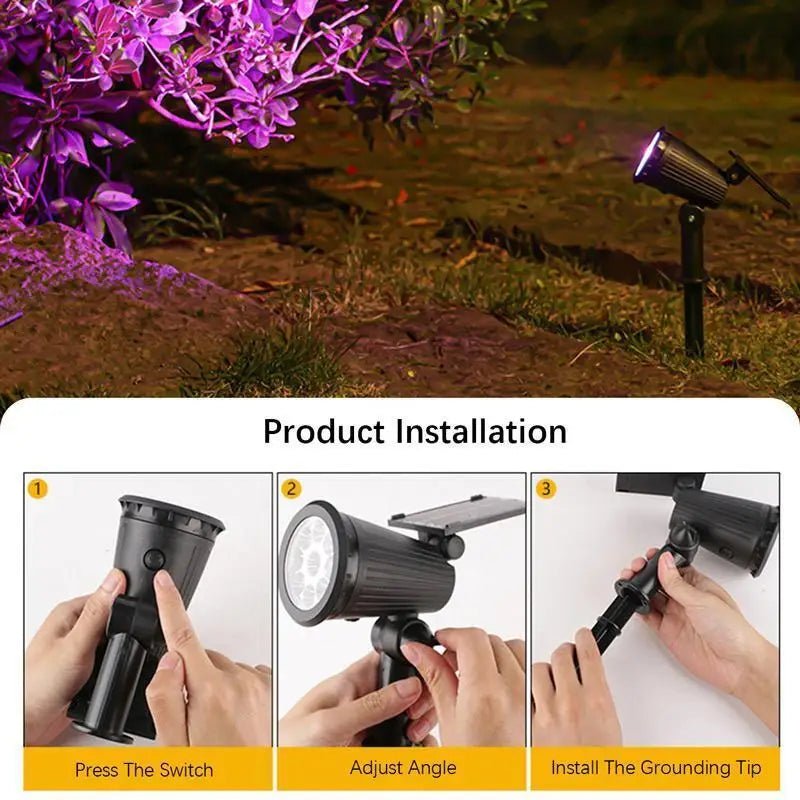 Waterproof Solar LED Garden Spotlight - Carry Light