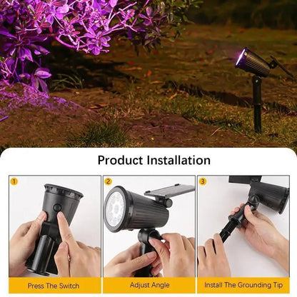 Waterproof Solar LED Garden Spotlight - Carry Light