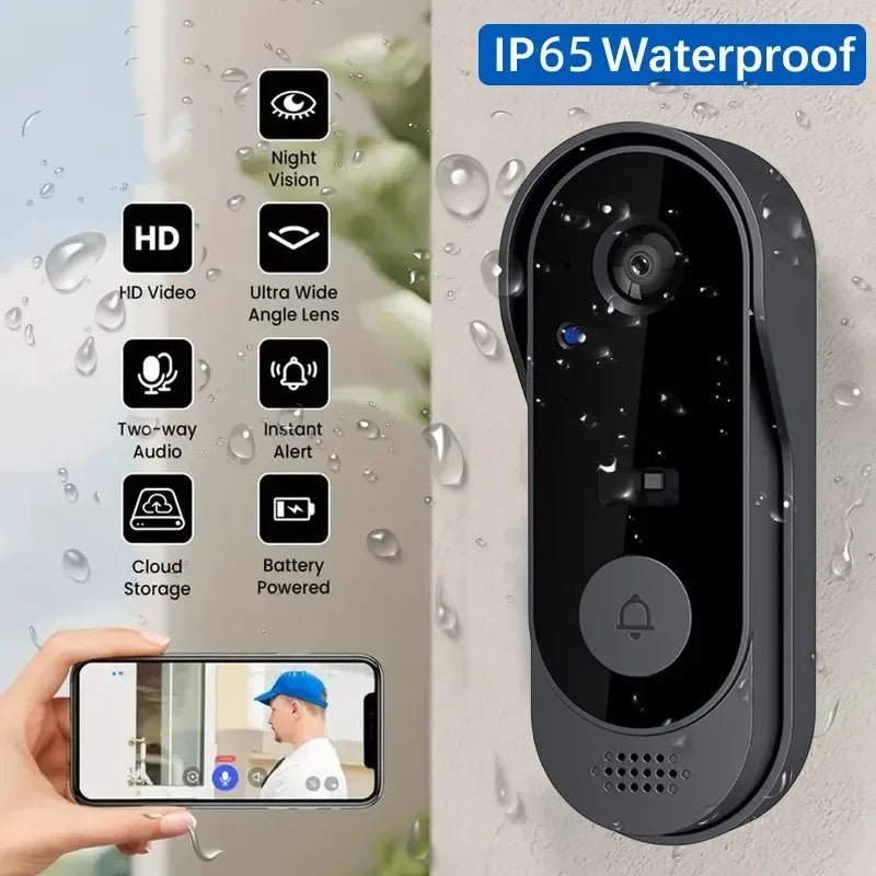 WiFi HD Doorbell with Wireless Camera and IR Video Intercom - Carry Light