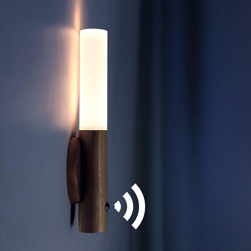 LED smart sensor torch mounted on wall for hallway or stair lighting.